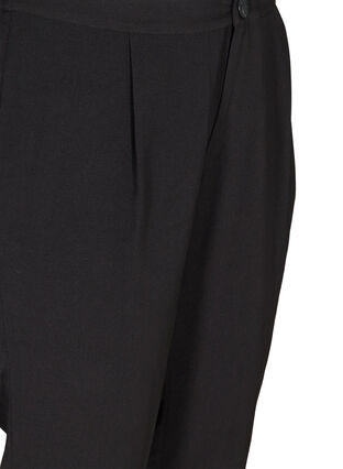 Løse bukser med lommer og knapper, Black, Packshot image number 2