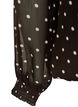 Prikket chiffonbluse med gjennomsiktige ermer, Brun, Packshot image number 3