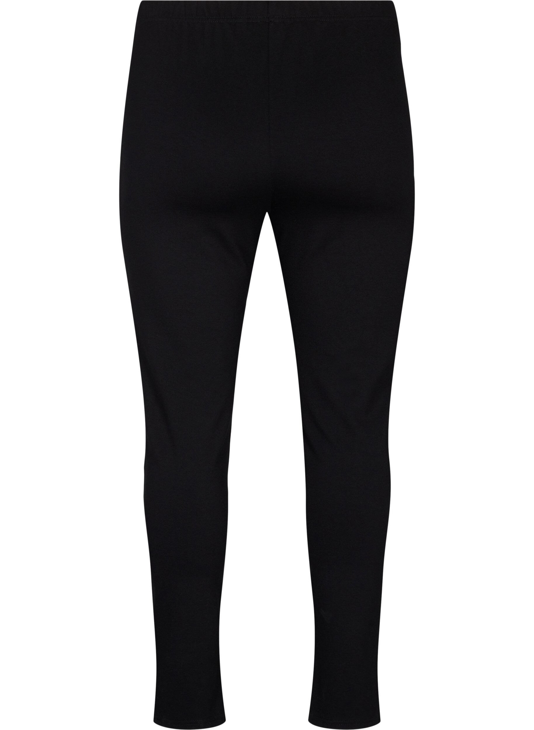 Zizzi Tights i viskose med splitter foran, Black, Packshot image number 1