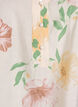 Bluse med blomstertrykk, rysjekrage og 1/2 ermer, Beige, Packshot image number 2
