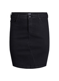 FLASH - Tettsittende skjørt i denim, Black