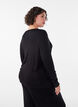 Viskose nattopp med lange ermer, Svart, Model image number 2