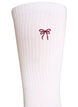 Bomullssokker med m&oslash;nster, Hvit, Packshot image number 2