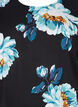 Kortermet viskosebluse med blomstermønster, Black Big Flower, Packshot image number 2