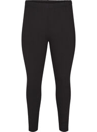 Leggings i bomull med for, Black