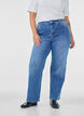 Straight jeans med et lett slitt utseende, Bl&aring;, Model image number 2
