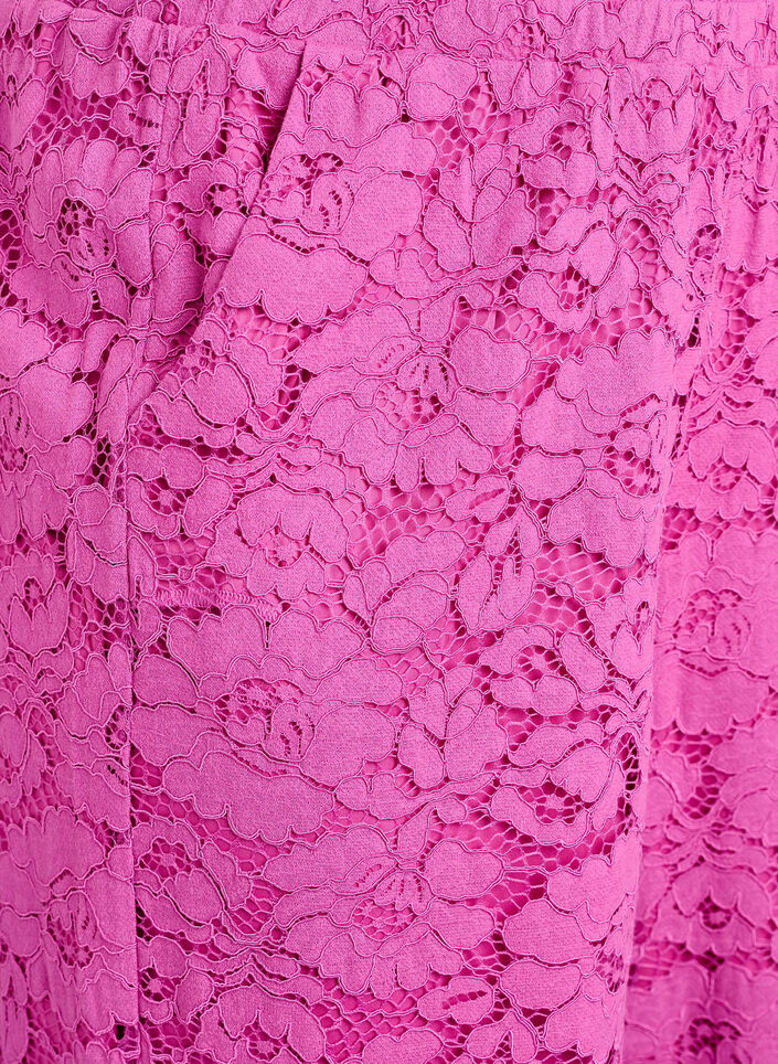 Blonderbukser med høy midje og lommer, Rosa, Packshot