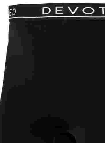 Sømløs shorts med tekstprint, Black, Packshot image number 2