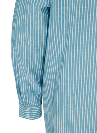 Stripete skjorte i 100% bomull, Blue Stripe, Packshot image number 3