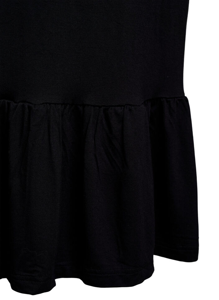 Strandkjole i viskose med flettede stropper, Svart, Packshot image number 3