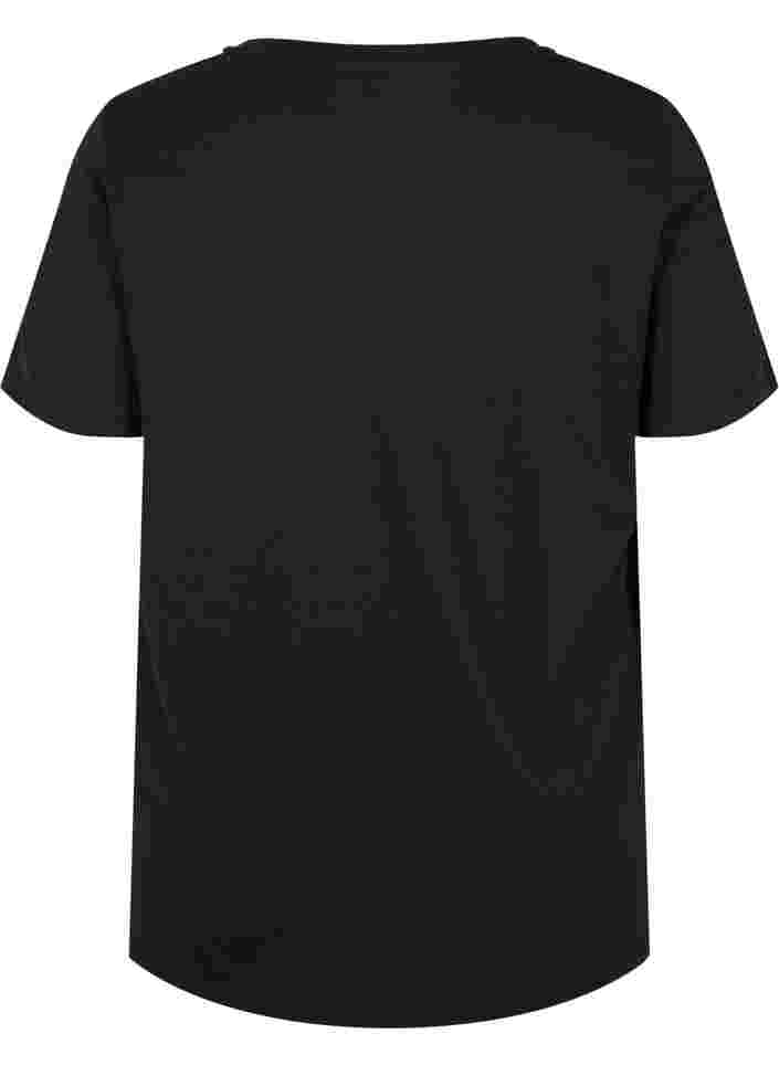 T-skjorte i bomull med trykk, Black Brooklyn, Packshot image number 1