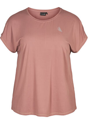 Ensfarget t-skjorte til trening, Grape Shake, Packshot image number 0