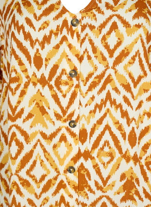 Bluse i viskoe med knapper, Amber Green Tribe, Packshot image number 2