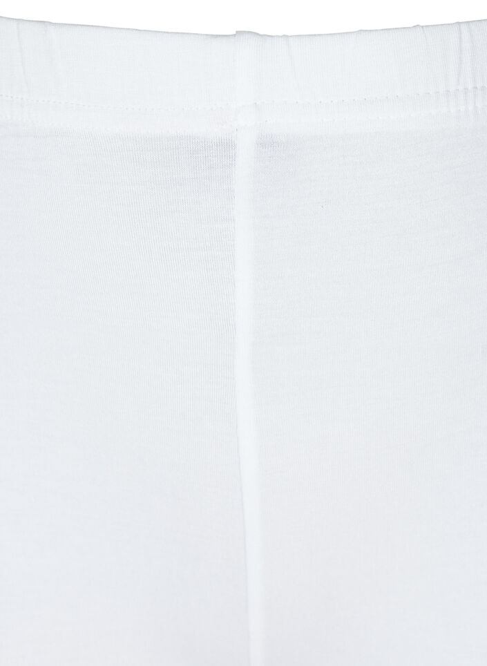 Sykkelshorts med blondekant, Hvit, Packshot image number 2