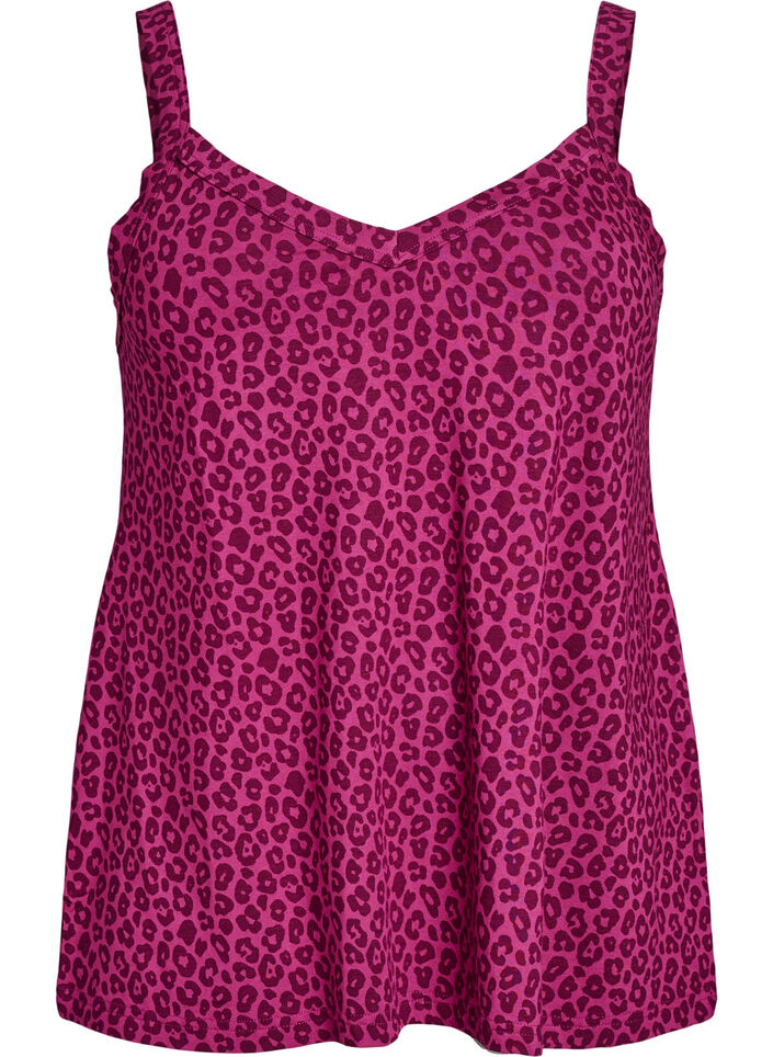 Nattopp med stropper og V-hals, Rosa, Packshot image number 0