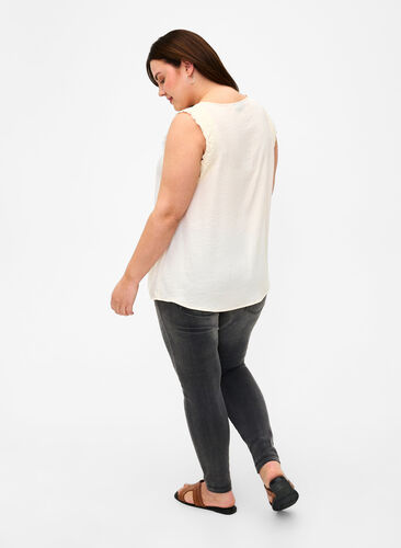 Viona jeans med normal midje, Dark Grey Denim, Model image number 1