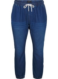 Joggebukse i denim med lommer, Dark Blue Denim