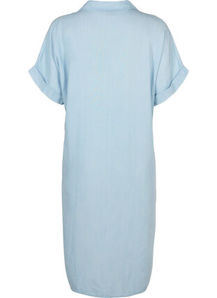 Kortermet skjortekjole i lyocell (TENCEL™), Light blue denim, Packshot image number 1