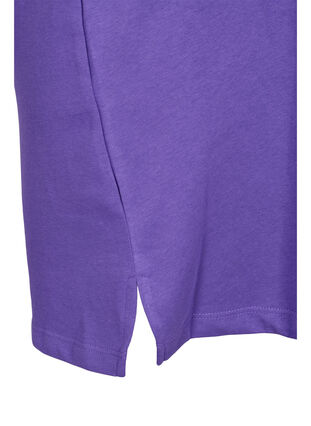 Kjole med korte ermer og splitt, Ultra Violet, Packshot image number 3