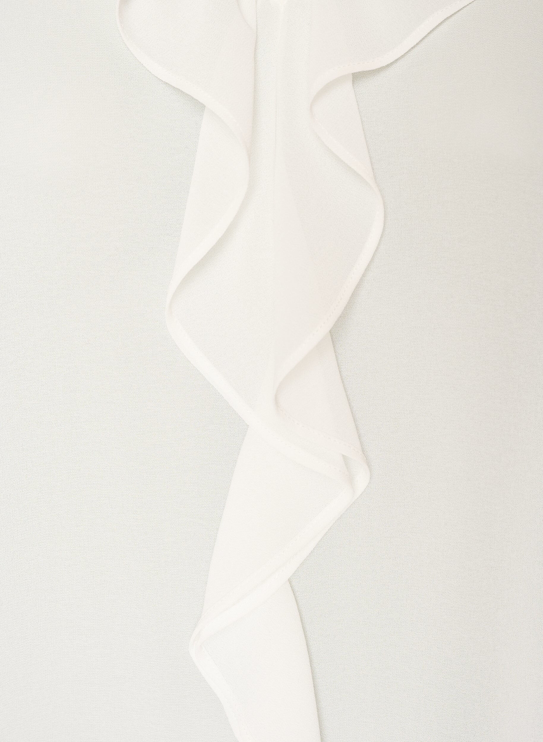 ZizziTunika med volanger og 3/4 ermer, Vanilje, Packshot image number 2