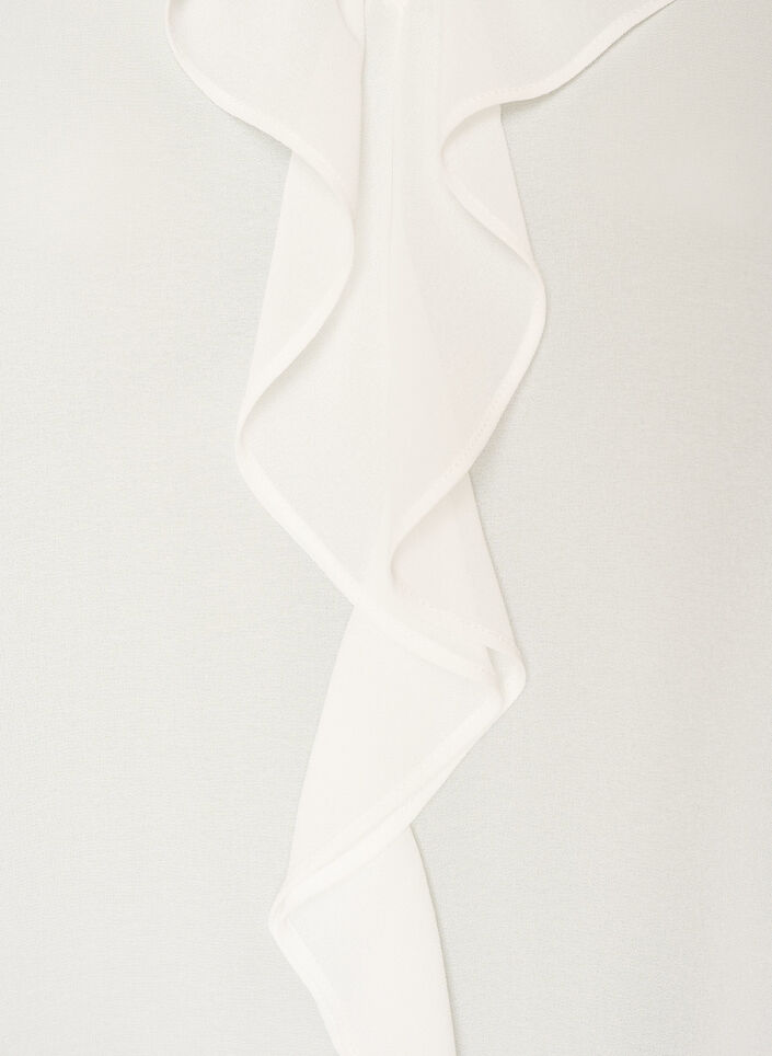 Tunika med volanger og 3/4 ermer, Vanilje, Packshot image number 2