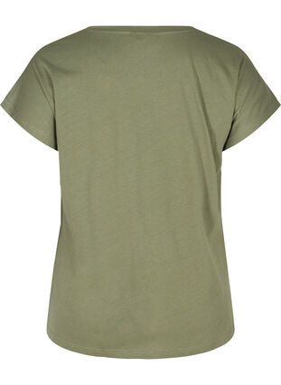 T-skjorte i bomull med knapper, Thyme, Packshot image number 1
