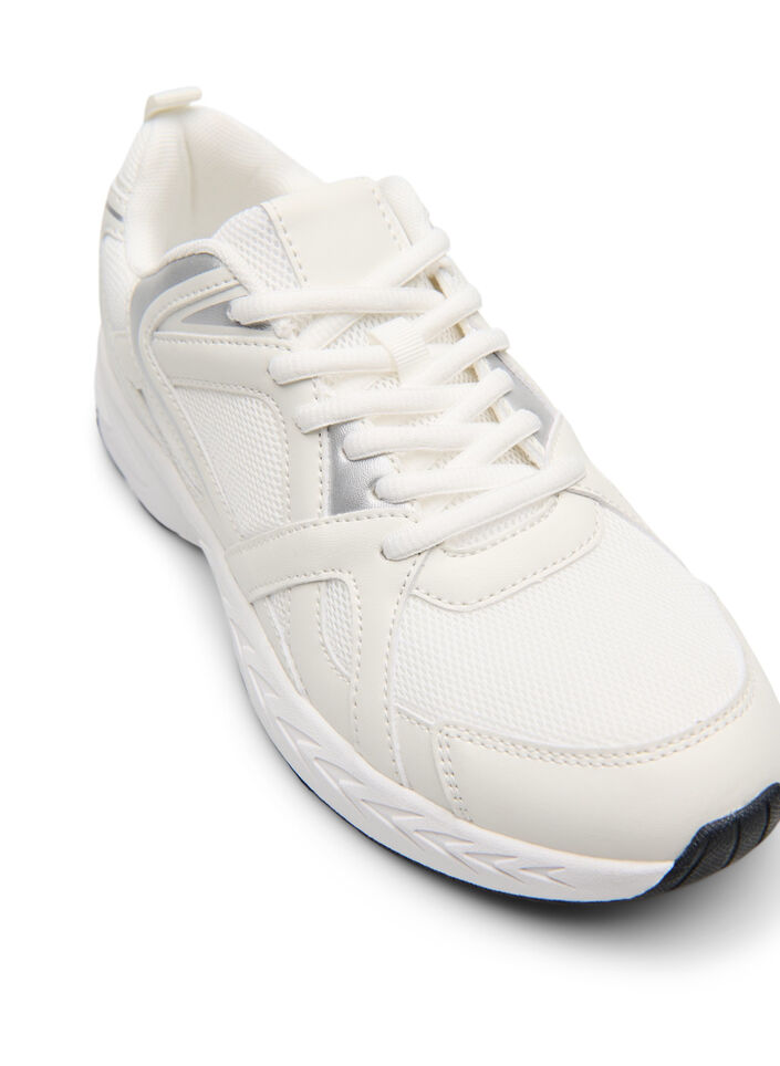 Wide fit - Sporty sneakers, White, Packshot
