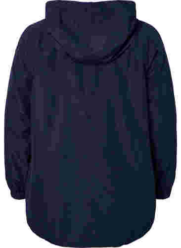 Kort jakke med hette og justerbar bunn, Navy Blazer, Packshot image number 1