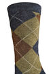 2-pakning med sokker med harlekintrykk, Brun, Packshot image number 3