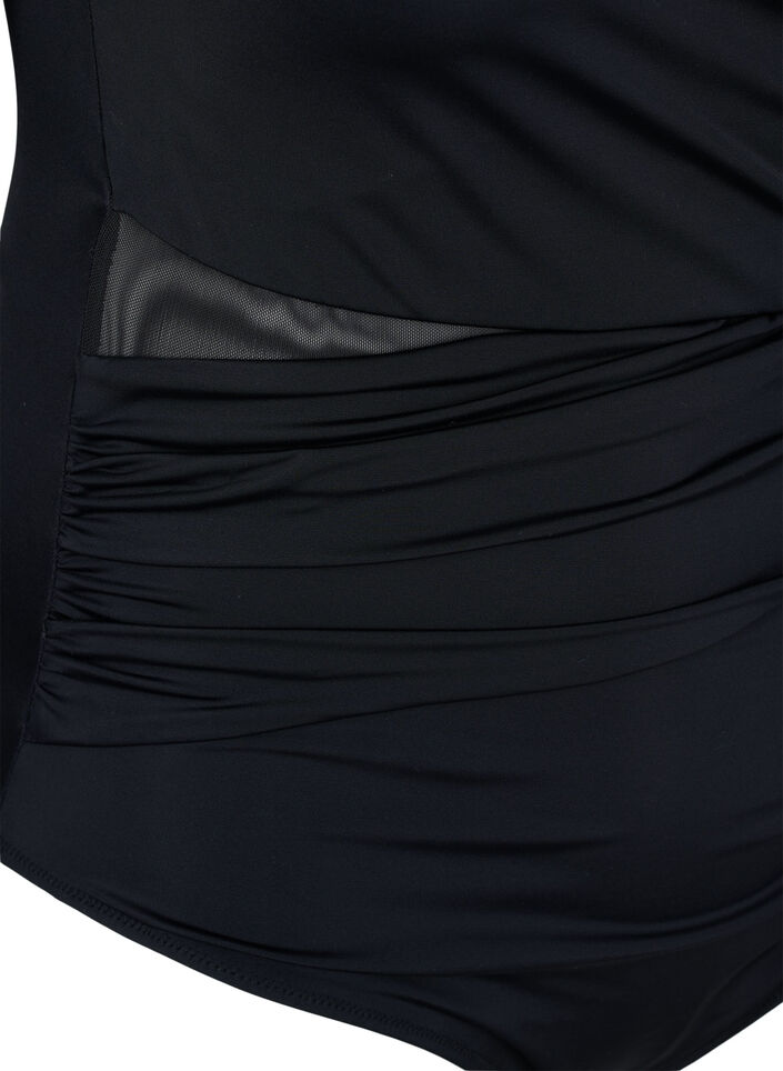 Badedrakt med wrap, Svart, Packshot image number 3