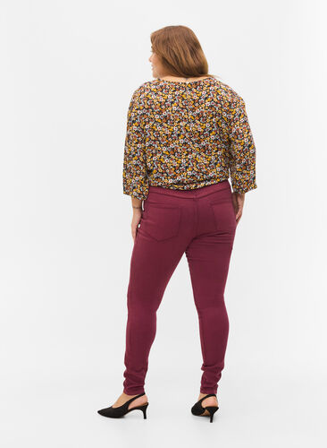 Super slim Amy jeans med høyt liv, Port Royal, Model image number 1