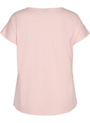 T-skjorte i bomullsmiks, Rose Smoke, Packshot image number 1