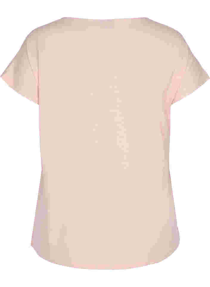 T-skjorte i bomullsmiks, Rose Smoke, Packshot image number 1
