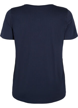 T-skjorte i bomull med trykk, Navy Blazer SUN, Packshot image number 1