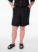 Shorts med lommer og høy midje, Svart, Model image number 3