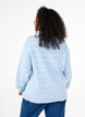 Strikket bluse med rund hals og hulmønster, Cashmere Blue Mel., Model image number 1