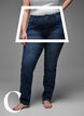 Slim fit jeans med vanlig midje, Dark Blue, Model image number 2