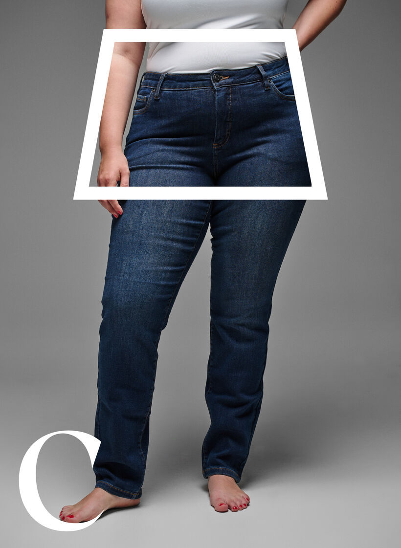 Slim fit jeans med vanlig midje, Dark Blue, Model image number 2