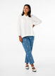 Mille mom-fit jeans med broderi, Blå, Model image number 0