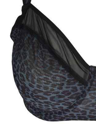 BH med leopardmønster og mesh, Grey Leopard, Packshot image number 2