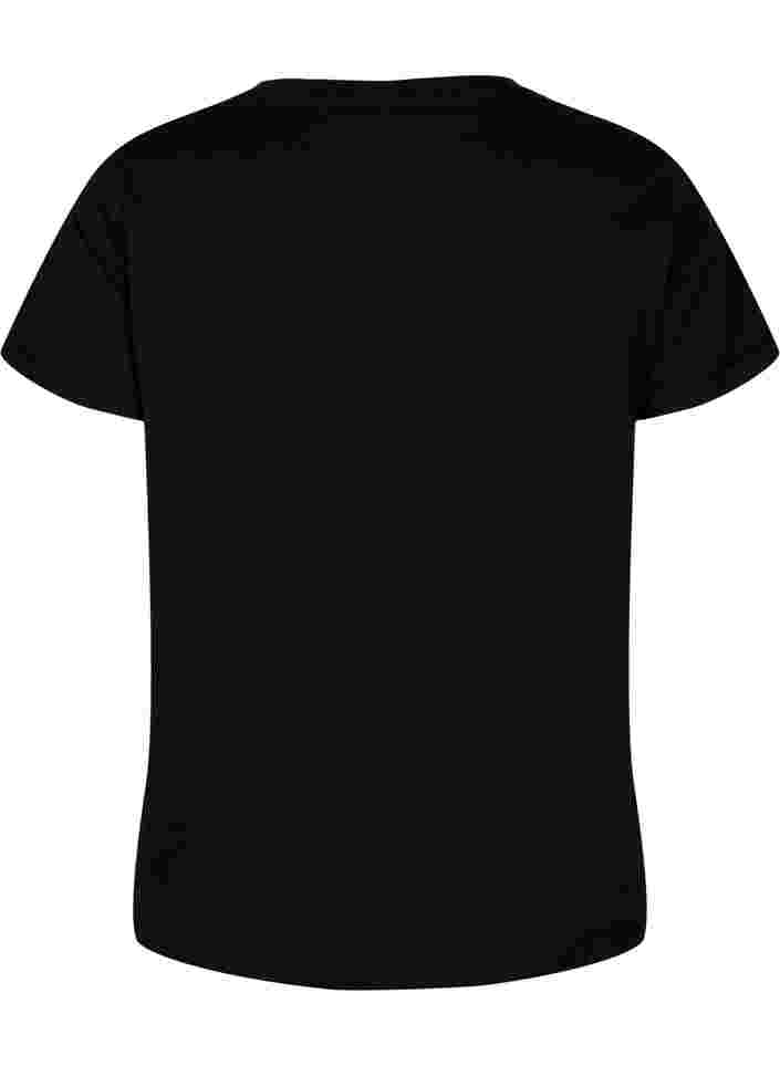 T-skjorte til trening med trykk, Black w. Copper Foil, Packshot image number 1