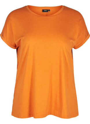 T-skjorte i bomullsmiks, Autumn Maple Mel., Packshot image number 0