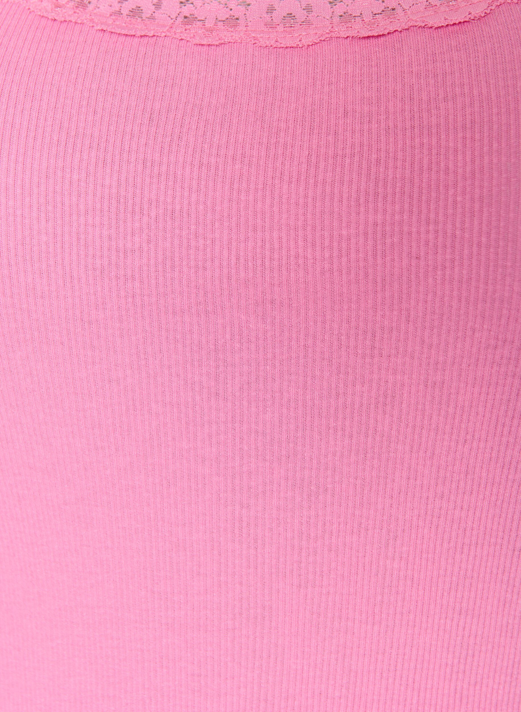 ZizziTopp med blondekant, Rosa, Packshot image number 2