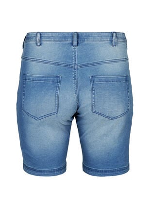 Zizzi Slim fit Emily shorts med normal midje, Blå, Packshot image number 1