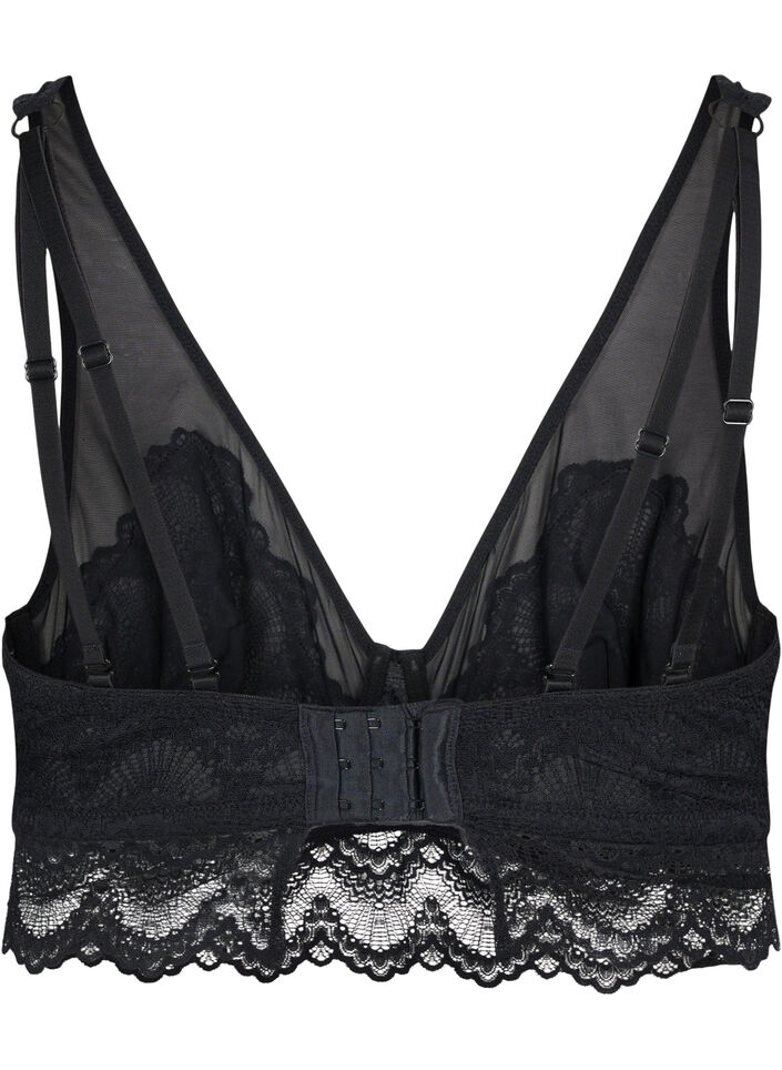 Blonde-BH med bøyle og mesh, Black, Packshot image number 1