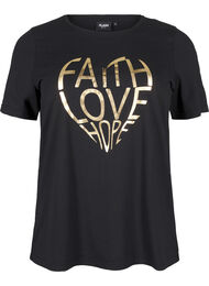 FLASH - T-skjorte med motiv, Black Gold Faith