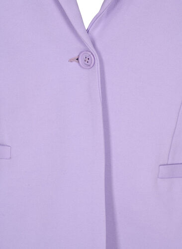 Enkel blazer med knapp og pyntelommer, Purple Rose, Packshot image number 2