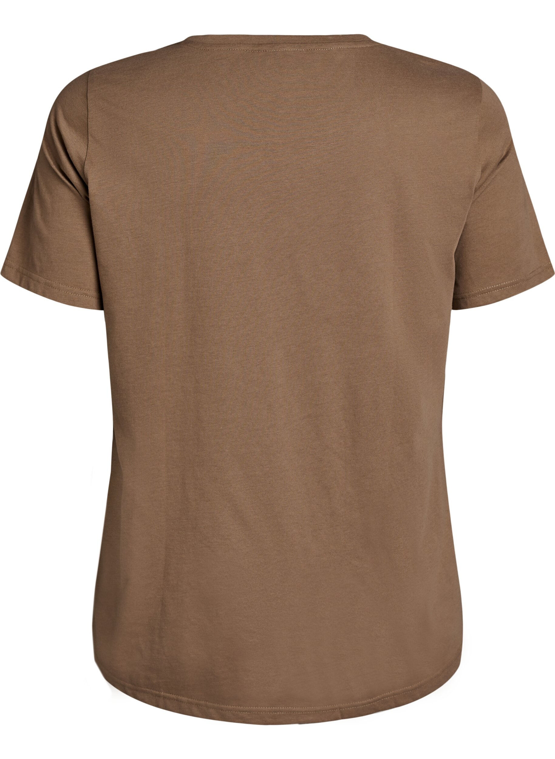 ZizziT-skjorte med trykk, Brun, Packshot image number 1