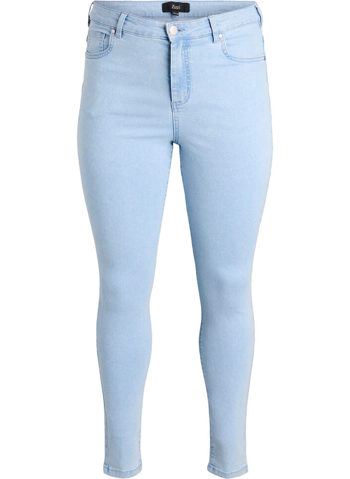 Amy super slim fit jeans med h&oslash;y midje, Bl&aring;, Packshot image number 0