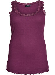 Topp med blondekant	, Mauve Wine